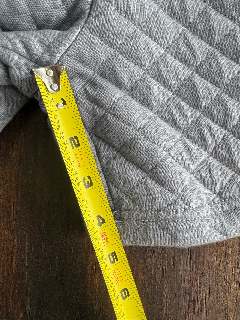 Quilted Gray Women's Athletic Shorts with Elastic Waistband - Picture 5 of 5